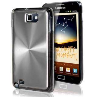   Hard Case Cover For Samsung Galaxy Note i9220 & Film   Silver  