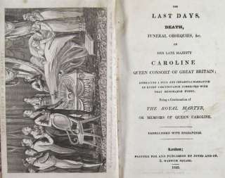   OF QUEEN CAROLINE Adolphus Voyages Royal Exile George IV 6vols plates