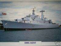 Lg Photo   HMS KENT D12   Royal Navy Destroyer   (J68)  