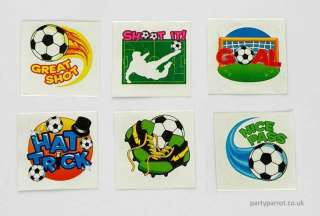 12 Temporary Football Tattoos Party Loot Bag Toy Filler  