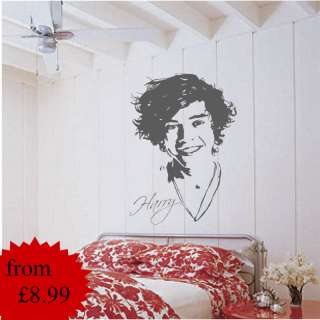 1D HARRY STYLES ONE DIRECTION Wall Art Sticker/ Decal Many Colours 