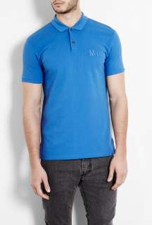 Marc by Marc Jacobs  Blue Embroidered Logo Polo Shirt by Marc By Marc 