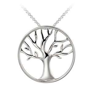 Sterling Silver Tree of Life Pendant with 18 Chain 