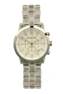 Transparent Crystal Chronograph by Michael Kors Watches   Metallic 