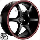 17 wheels &Tires*Tenzo DC6(Black Red Ring Rims Lexus)