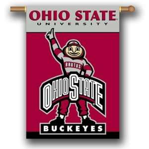 Ohio State University Buckeyes Double Sided House Banner Flag  