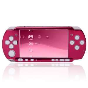   Red Aluminum Ultra Slim Case Cover For Sony PSP 3000 Video Games