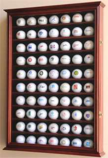 PGA 70 Golf Ball Display Case Cabinet Rack Holder Door  
