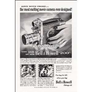  1951 Vintage Ad Bell & Howell   200 16MM Movie Camera 