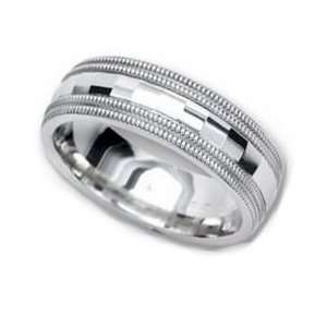  5.00 Millimeters White Gold Wedding Band Ring 14Kt Gold 