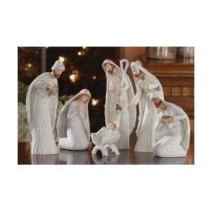   Beauty Pure White Christmas Nativity Figure Set