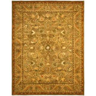 Hand tufted Antique Olive/Gold Wool Area Rug 8 x 10  