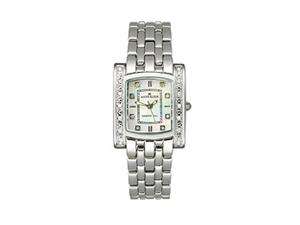AK Anne Klein Diamond Rectangle Mother of Pearl Dial Womens Watch 