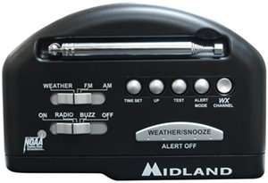  Midland WR11 AM/FM Clock Radio with NOAA All Hazard 
