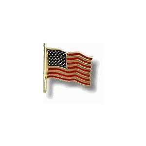  American Flag Lapel Pin 14K White Gold: Everything Else