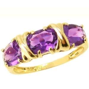   and Big Kisses Oval Gemstone Ring Amethyst, size5.5 diViene Jewelry