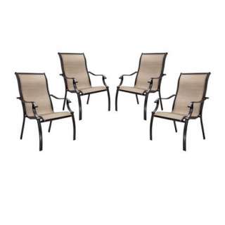   Piece Sling Patio Dining Chair Set   Tan.Opens in a new window