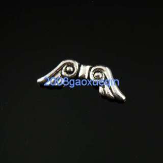 60Pcs Tibetan silver angel wing spacer beads 13x21mm A487  