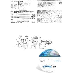   NEW Patent CD for ELECTRONICALLY TUNED ANTENNA SYSTEM 