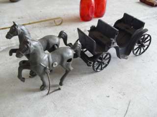 Antique Cast Iron Horse Drawn Carriage Stanley Toys  