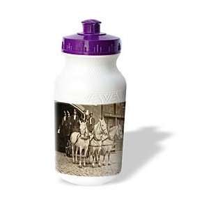  Vintage Horse Drawn Fire Company Sepia   Water Bottles: Sports