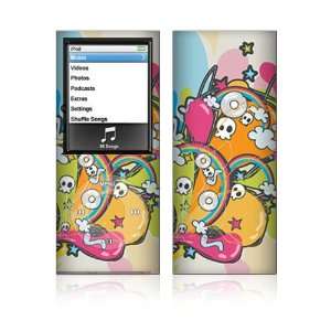 Apple iPod Nano (4th Gen) Decal Vinyl Sticker Skin   Splashing Skulls