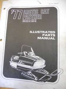 Arctic Cat Illustrated Parts Manual 1977 Panther  