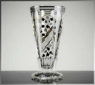 Stunning 1930s Bohemian ART DECO Glass VASE by KARL PALDA  