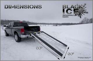 BLACK ICE 94x 54 TRIFOLD ALUMINUM SNOWMOBILE RAMP TRUCK TRAILER (SNO 