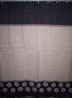 Black and White Fabric Shower Curtain   IRR  