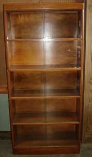 1950s Barristers Bookcase Sliding Glass Doors 5 Section  