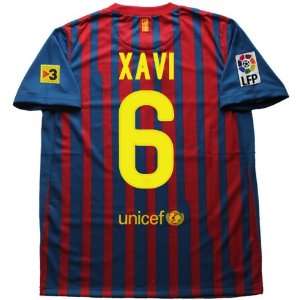 New Soccer Jersey 2012 Xavi # 6 Barcelona Home Football Shirt with LFP 