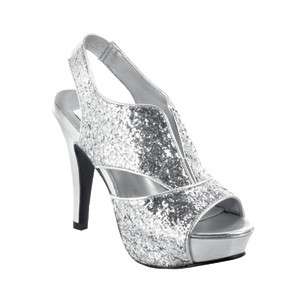   Dyeables in SILVER GLITTER Bridal Bridesmaid Prom Pageant Shoes  