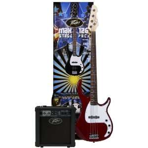  Peavey Max Bass Pack Bass Guitar And Amp Package (red 