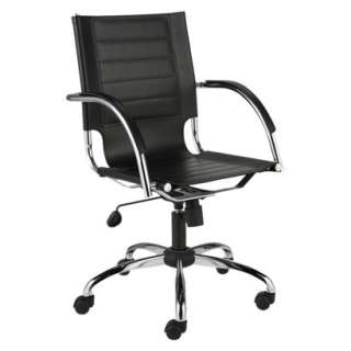Dave Leather Chair   Black/ Chrome.Opens in a new window