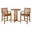 Hawken® Brooks Island 3 Piece Wood Patio Bar Height Bistro Furniture 
