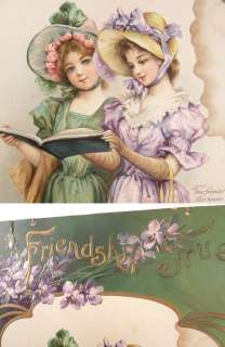 Huge 1906 CALENDAR   FRANCES BRUNDAGE Pretty Young Women   4 pages 