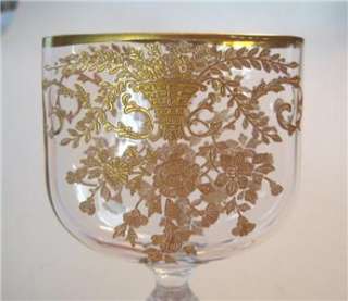 Cambridge Glass Portia Gold Encrusted Etch Cigarette or Card Holder 
