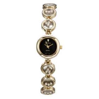 Bracelet Watch With Black Dial and Diamonds   Gold product details 