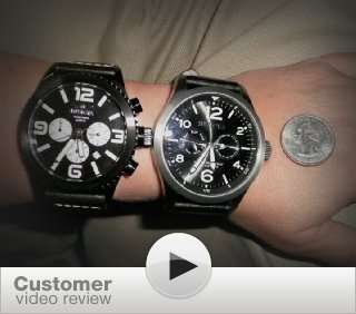   II Collection Chronograph Black Dial Leather Watch Invicta Watches