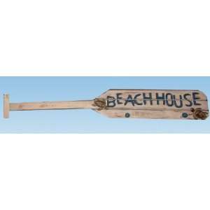  Wooden White Boat Oar Beach House Sign w/Pegs 39 Patio 