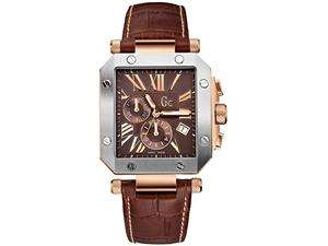    Gc Swiss Chronograph Brown Leather Mens Watch G50001G1