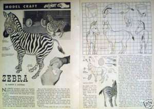 How to Carve a ZEBRA 1950s PINE WOOD CARVING PATTERN  