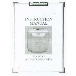   Instruction Manual & Recipe Booklet Bread Machine Breadman Books