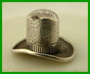   English Sterling Silver STETSON HAT Charm OPENS To COWBOY On HORSE