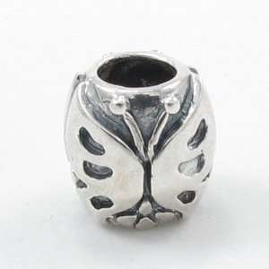 com  Silver Butterfly Solid Silver European Bead Charm 