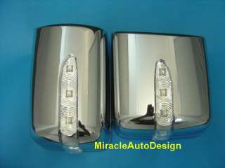 Chrome Door Mirror Cover with LED Blinker   RHD (for Right Hand Drive)