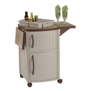OUTDOOR PREP STATION FOR PATIO BARBEQUE STORAGE CABINET  