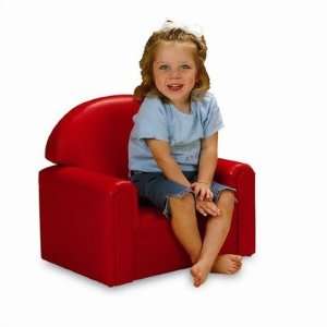   World FIVR200 Vinyl Funky Overstuffed Infant / Toddler Chair in Red