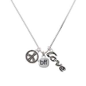  bff   Best Friends Forever   Text Chat, Peace, Love Charm 